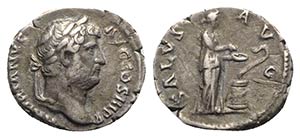 Hadrian (117-138). AR Denarius (17mm, 3.24g, ... 