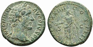 Antoninus Pius (138-161). Æ As (24mm, ... 