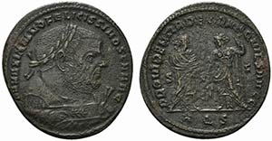 Maximianus (Senior Augustus, 305-307). Æ ... 