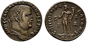Galerius (305-311). Æ Follis (23mm, 6.19g, ... 