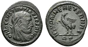 Divus Constantius I (died 306). Æ Quarter ... 