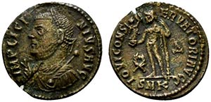 Licinius I (308-324). Æ Follis (17mm, ... 