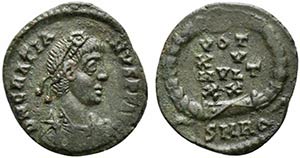 Gratian (367-383). Æ (15mm, 1.69g, 6h). ... 