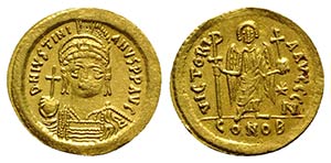 Justinian I (527-565). AV Solidus (20mm, ... 