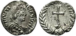 Justinian I (527-565). AR Half Siliqua ... 