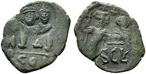 Heraclius (610-641). Æ 40 Nummi (27mm, ... 