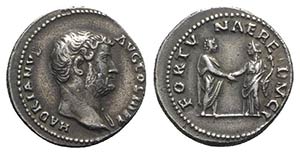Hadrian (117-138). Fake Denarius (17mm, ... 