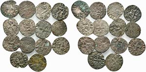 Lot of 14 Crusaders BI coins, to be catalog. ... 