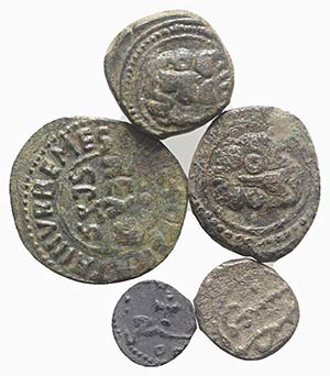 Italy, Sicily. Lot of 5 Æ and BI coins, to ... 