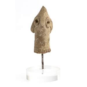 Syro-Hittite terracotta head of an Idol: ... 