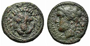 Bruttium, Rhegion, c. 351-280 BC. Æ (21mm, ... 