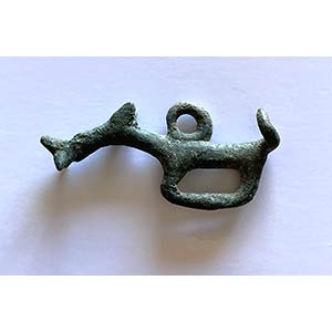 Celtic bronze pendant in the shape of a ... 