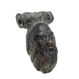 Roman bronze pendant in the shape of a Satyr ... 