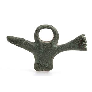 Roman bronze fist and phallus ... 