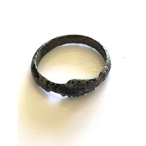 Roman bronze marriage ring with Dextrarum ... 