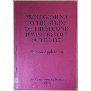 Applebaum S., Prolegomena to the Study of ... 