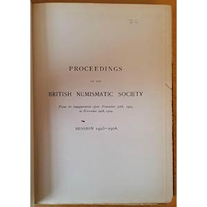 British Numismatic Journal and Proceedings ... 