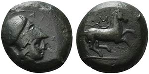 Sicily, Aitna, c. 355-339 BC. Æ (23mm, ... 