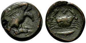 Sicily, Akragas, c. 420-406 BC. Æ Tetras - ... 