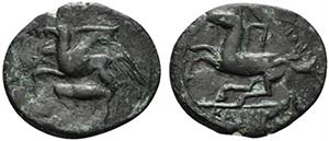 Sicily, Kainon, c. 360-340 BC. Æ (25mm, ... 