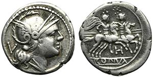 Anonymous, Southeast Italy, 211-210 BC. AR ... 