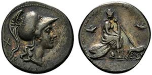 Anonymous, Rome, 115-114 BC. AR Denarius ... 