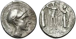 Cn. Blasio Cn.f., Rome, 112-111 BC. AR ... 