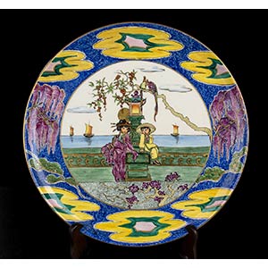 LAVENO Plate with Asian decorationd. 31 ... 