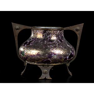 MULLERVase Glass and bronze, 18 x ... 