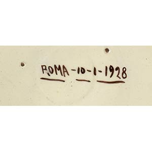 ROMA, 1928Plate decorated with a ... 