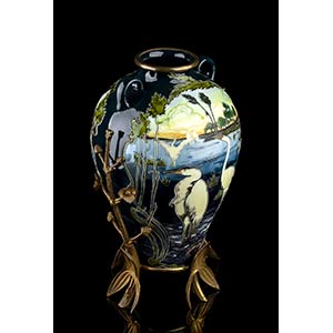 JULIUS DRESLER Art Nouveau vase, ... 