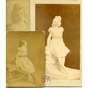 Sculpture of girl with photographic studios. ... 
