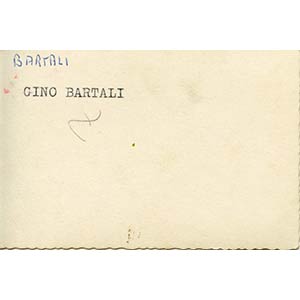 Gino Bartali with autograph. Print ... 