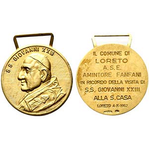LORETO. Medaglia 1962 nominativa Amintore ... 