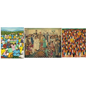 THREE PAINTINGS BY HAITIAN ARTISTSOne by ... 