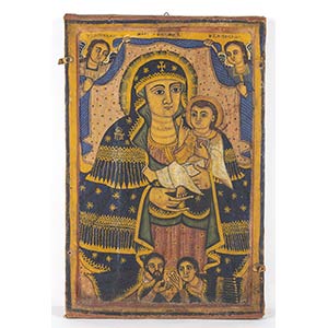 Coptic icon of Virgin and Child - Egypt, ... 