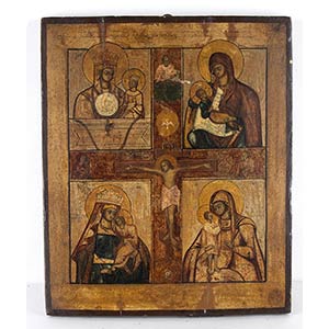 Icon of the Crucifixion - Balkans, second ... 
