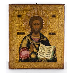 Icona russa raffigurante Cristo  ... 