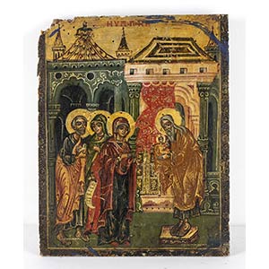 Russian icon of the Presentation of Mary in ... 