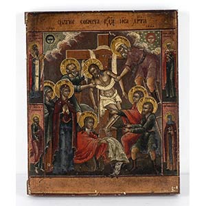 Russian icon of the Deposition of ... 