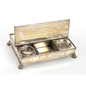 Sterling silver inkwell with ... 