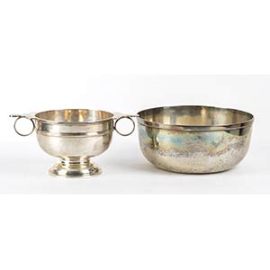 Sterling silver cup and a 800/1000 silver ... 