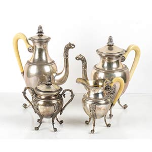 Tea and coffee silver set -  France, early ... 