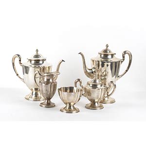 Sterling silver tea and coffee set -  ... 