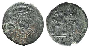 Constantine IV (668-685). Æ 40 Nummi (18mm, ... 