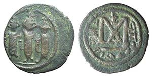 Arab-Byzantine, c. 685-700. Æ Fals (21mm, ... 