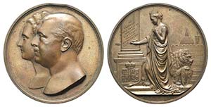 Italy, Firenze. Æ Medal 1872 (60mm). AI ... 