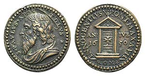 Papal, Innocenzo X (1644-1655). Æ Medal ... 