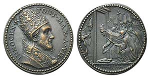 Papal, Innocenzo X (1644-1655). Æ Medal ... 