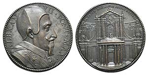 Papal, Alessandro VII (1655-1667). Æ Medal ... 